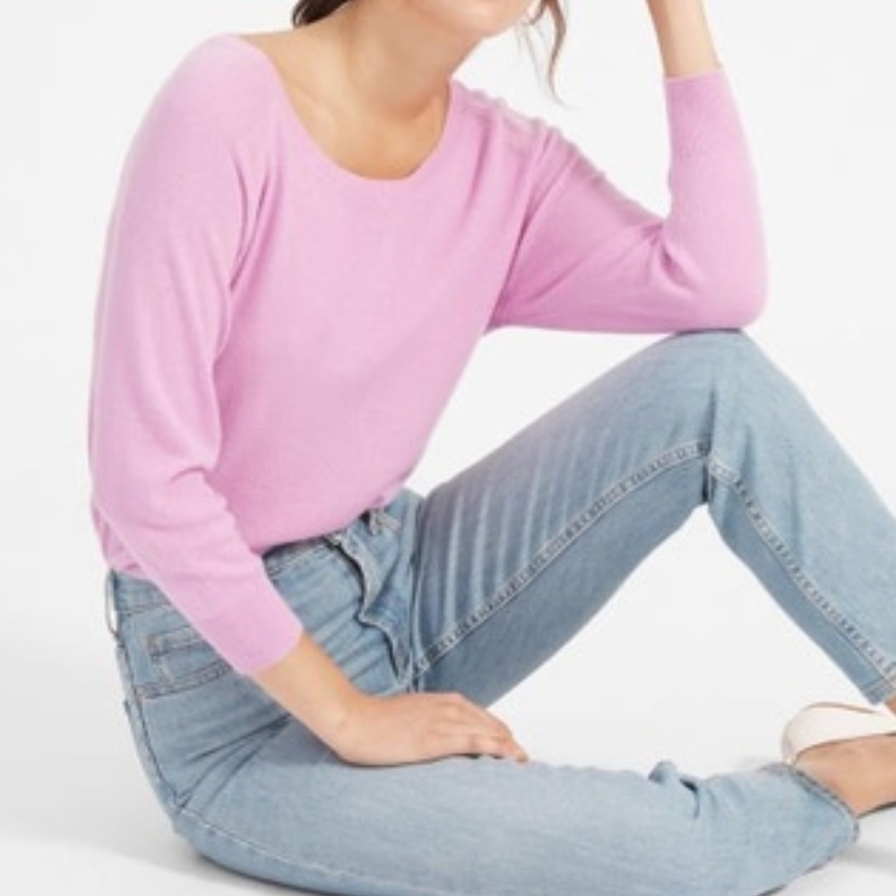 Everlane Pink Cashmere Ballerina Raglan (NWT)